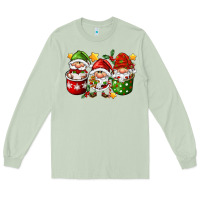 Matcha coffee cup santa gnomies Long Sleeve Tee - FaDigitalArtStudio