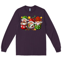 Plum coffee cup santa gnomies Long Sleeve Tee - FaDigitalArtStudio