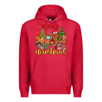 Cardinal merry christmas gingerbread truck Premium Hoodie - MaliasSmallBusiness