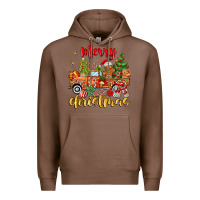 Chestnut merry christmas gingerbread truck Premium Hoodie - MaliasSmallBusiness