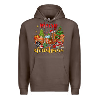 Coffee merry christmas gingerbread truck Premium Hoodie - MaliasSmallBusiness