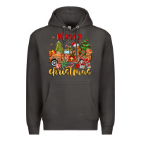 Smoke merry christmas gingerbread truck Premium Hoodie - MaliasSmallBusiness