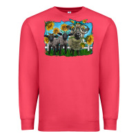 Cardinal cute hempshire sheep family Premium Sweatshirt - LillyAllenDesigns