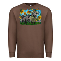 Chestnut cute hempshire sheep family Premium Sweatshirt - LillyAllenDesigns