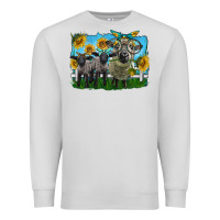 Dove Grey cute hempshire sheep family Premium Sweatshirt - LillyAllenDesigns