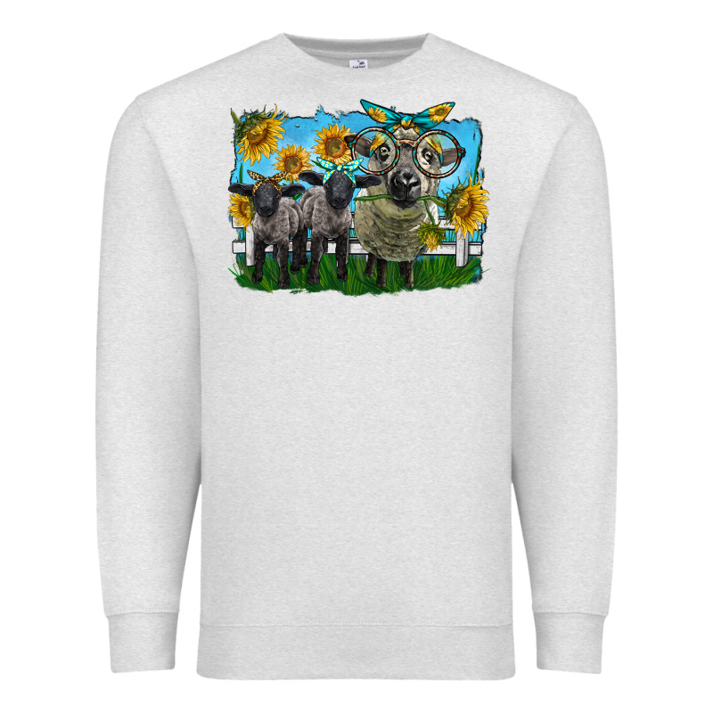 Cute Hempshire Sheep Family Premium Sweatshirt by LillyAllenDesigns | Teevron