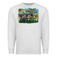 Oatmeal Heather cute hempshire sheep family Premium Sweatshirt - LillyAllenDesigns