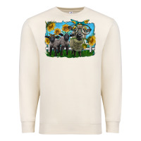 Sandshell cute hempshire sheep family Premium Sweatshirt - LillyAllenDesigns