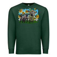 Sports Green cute hempshire sheep family Premium Sweatshirt - LillyAllenDesigns