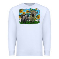 White cute hempshire sheep family Premium Sweatshirt - LillyAllenDesigns