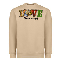 Love Came Down Baby Jesus Christmas Heavyweight Sweatshirt | Teevron