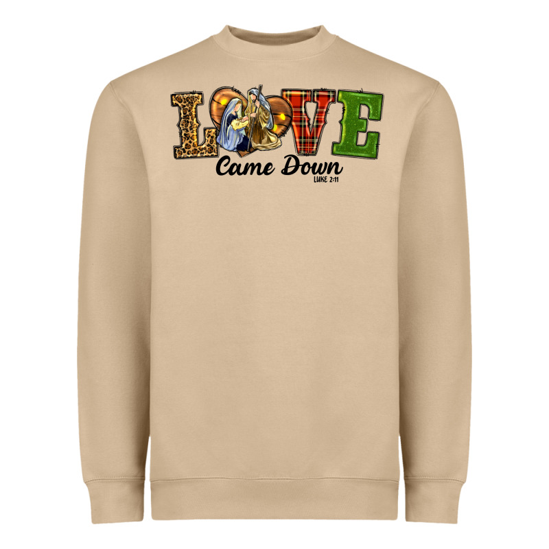 Love Came Down Baby Jesus Christmas Heavyweight Sweatshirt by RanaPortraitStore | Teevron