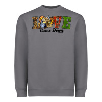 Storm Love Came Down Baby Jesus Christmas Heavyweight Sweatshirt - RanaPortraitStore