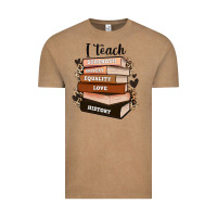 Vintage Coffee i teach strength bravery equality love history Vintage Tee - Zillion Design Studio