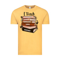 Vintage Mustard i teach strength bravery equality love history Vintage Tee - Zillion Design Studio