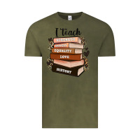 Vintage Olive i teach strength bravery equality love history Vintage Tee - Zillion Design Studio