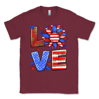 Burgundy love america sunflower Classic Tee - HRA Design Shop