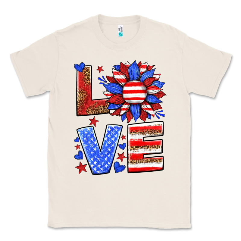Love America Sunflower Classic Tee by HRA Design Shop | Teevron