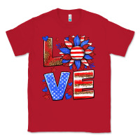 Red love america sunflower Classic Tee - HRA Design Shop