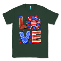 Sports Green love america sunflower Classic Tee - HRA Design Shop