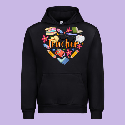 Teacher Heart Urban Hoodie Designed By Artiststas