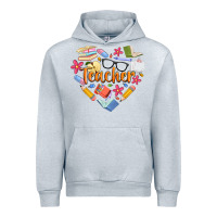 Heather Grey teacher heart Urban Hoodie - Artiststas