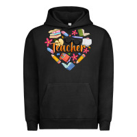 Pigment Black teacher heart Urban Hoodie - Artiststas