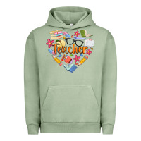 Pigment Oil Green teacher heart Urban Hoodie - Artiststas