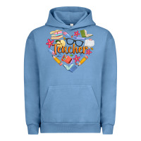 Pigment Pebble Blue teacher heart Urban Hoodie - Artiststas