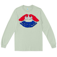 Matcha cambodian flag lips Long Sleeve Tee - AdoDesignShop