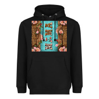 Black Western Mama Pink Roses Heavyweight Hoodie - LillyAllenDesigns