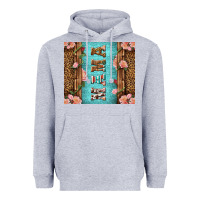 Heather Grey Western Mama Pink Roses Heavyweight Hoodie - LillyAllenDesigns