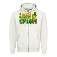 Oatmeal Heather lucky charm Zipper Hoodie - Artiststas