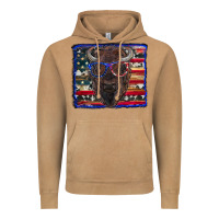 Vintage Camel bison with american flag Vintage Hoodie - RanaPortraitStore