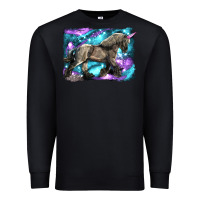 Black black unicorn Premium Sweatshirt - LillyAllenDesigns