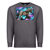 Charcoal Heather black unicorn Premium Sweatshirt - LillyAllenDesigns