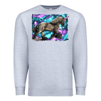 Heather Grey black unicorn Premium Sweatshirt - LillyAllenDesigns