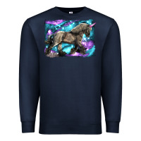 Navy black unicorn Premium Sweatshirt - LillyAllenDesigns