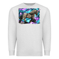 Oatmeal Heather black unicorn Premium Sweatshirt - LillyAllenDesigns
