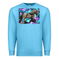 Ocean Blue black unicorn Premium Sweatshirt - LillyAllenDesigns