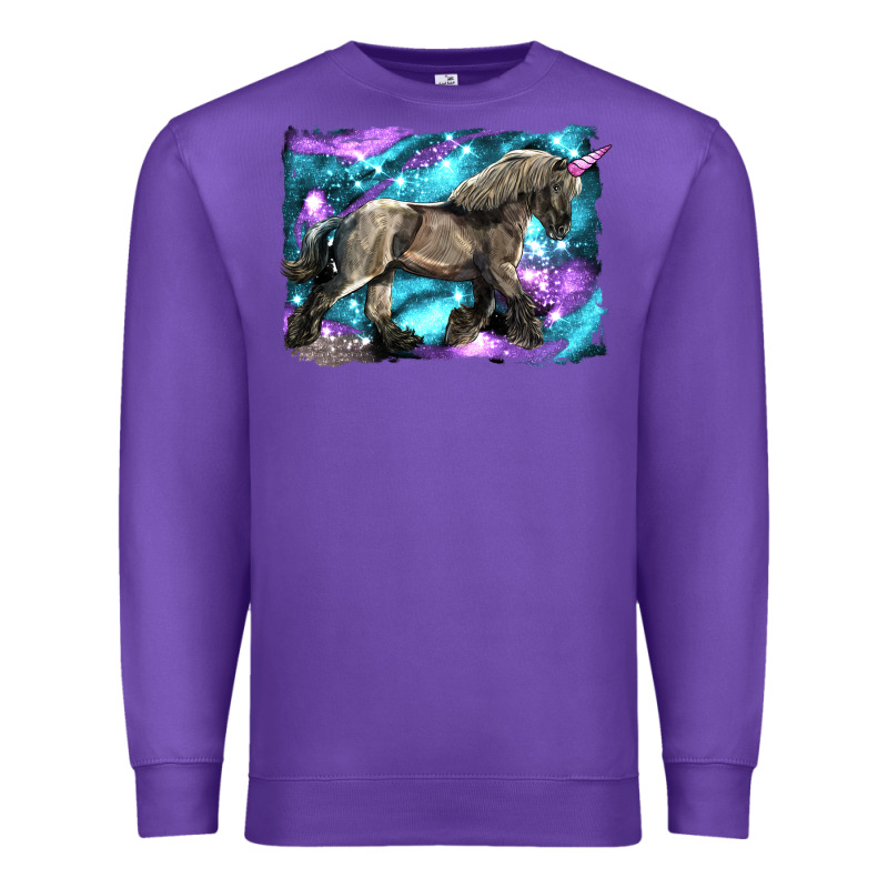 Black Unicorn Premium Sweatshirt by LillyAllenDesigns | Teevron