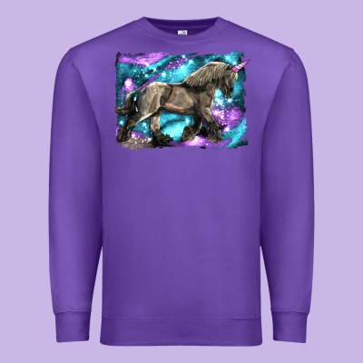 Black Unicorn Premium Sweatshirt Designed By Lillyallendesigns