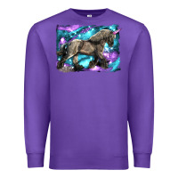 Purple black unicorn Premium Sweatshirt - LillyAllenDesigns