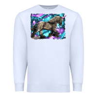 White black unicorn Premium Sweatshirt - LillyAllenDesigns