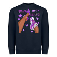 Navy Purple I Have Two Moods Afro Girl Sneakers Heavyweight Sweatshirt - texasbilliewilder
