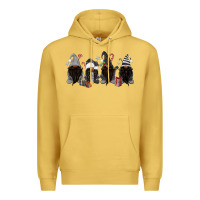 Antique Gold grey christmas afro gnomies Premium Hoodie - MaliasSmallBusiness