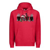 Cardinal grey christmas afro gnomies Premium Hoodie - MaliasSmallBusiness