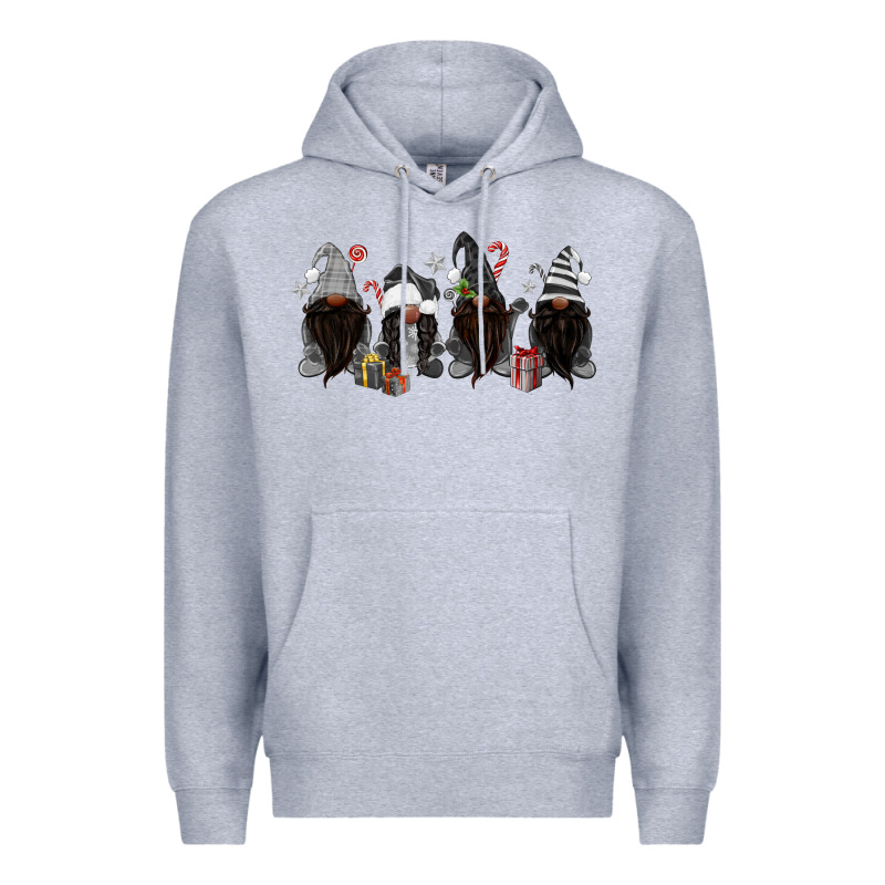 Grey Christmas Afro Gnomies Premium Hoodie by MaliasSmallBusiness | Teevron