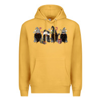 Mustard grey christmas afro gnomies Premium Hoodie - MaliasSmallBusiness