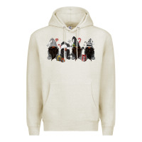 Oatmeal Heather grey christmas afro gnomies Premium Hoodie - MaliasSmallBusiness